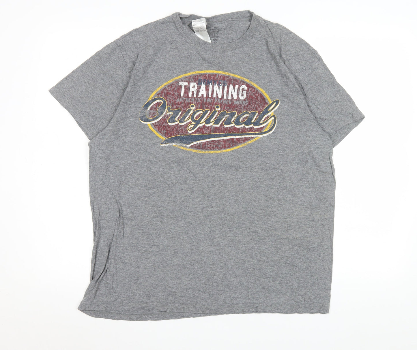 Domyos Men’s Grey Training Original Cotton T-Shirt L Short Sleeve Sporty