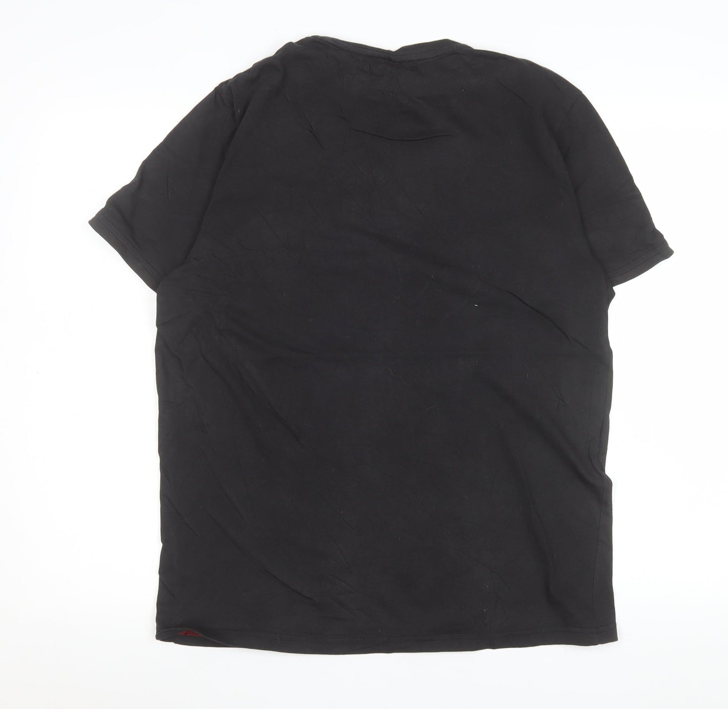 John Richmond Men's Black Graphic Lips Rock T-Shirt Size M