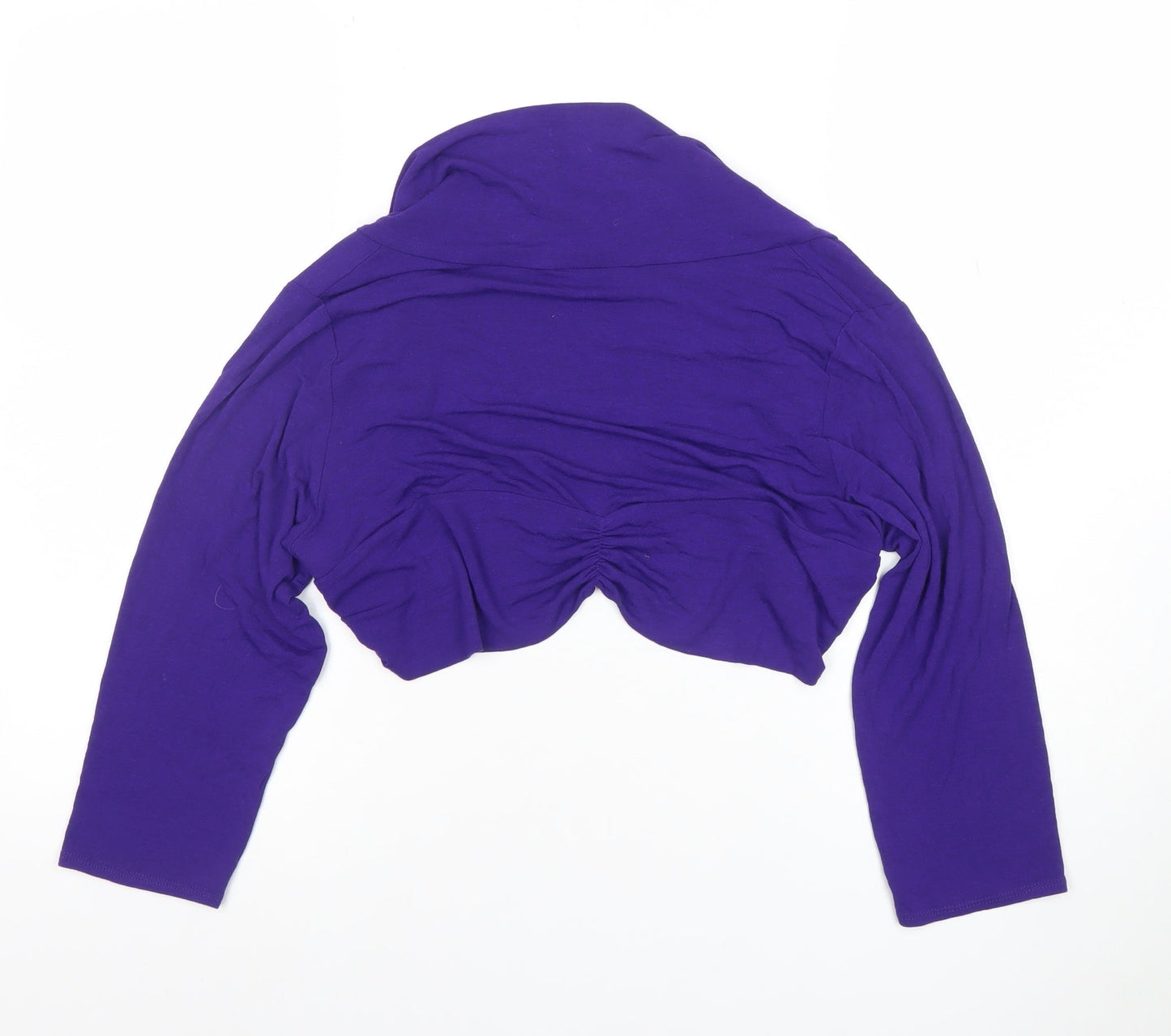 Wallis Women’s Purple Cropped Long Sleeve Jersey Shrug XL