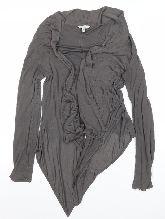 Jigsaw Women’s Grey Wrap Long Sleeve Lyocell Blouse Size S