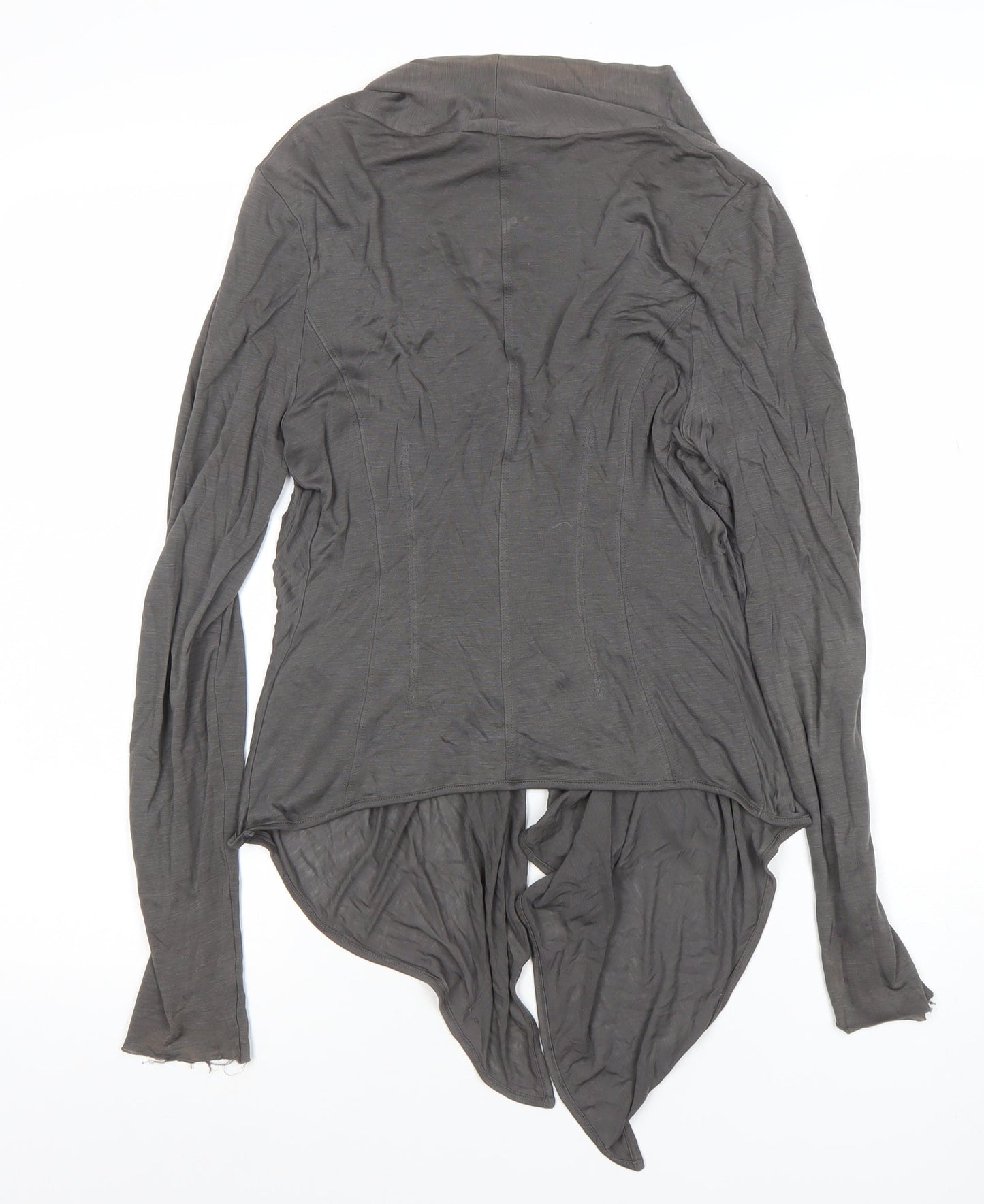 Jigsaw Women’s Grey Wrap Long Sleeve Lyocell Blouse Size S