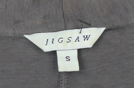 Jigsaw Women’s Grey Wrap Long Sleeve Lyocell Blouse Size S