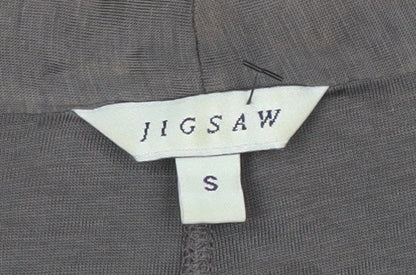 Jigsaw Women’s Grey Wrap Long Sleeve Lyocell Blouse Size S