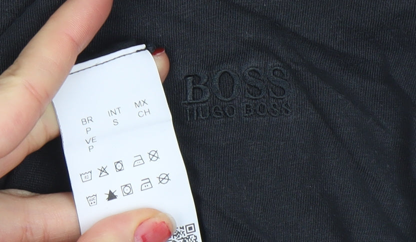Hugo Boss Men's Black Crew Neck Cotton T-Shirt Size S