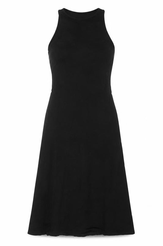 Banklen Women's Black Sleeveless Bodycon Midi Jersey Dress Size 12