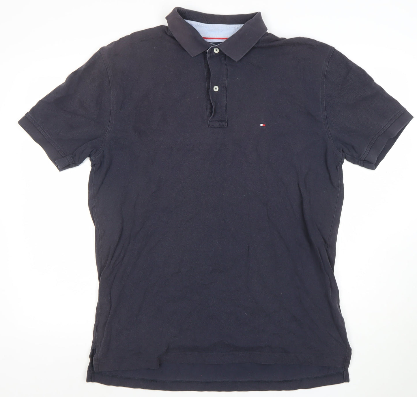 Tommy Hilfiger Men's Black Polo Shirt XL Cotton Classic Fit