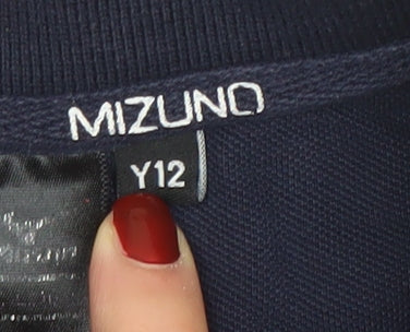 Mizuno Boys Blue Great Britain Polo Shirt 12 Years Sports Style
