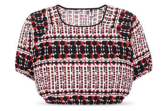 Gerard Womens Multicoloured Geometric Blouse Size 14 Short Sleeve