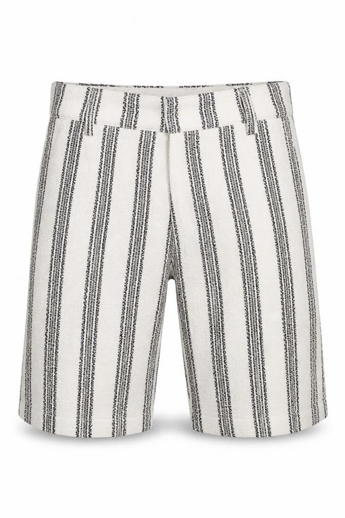Denim Co. Men's White Striped Bermuda Relaxed Shorts Size S