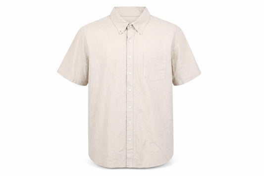 Sonoma Men’s Beige XL Button-Down Cotton Short Sleeve Shirt