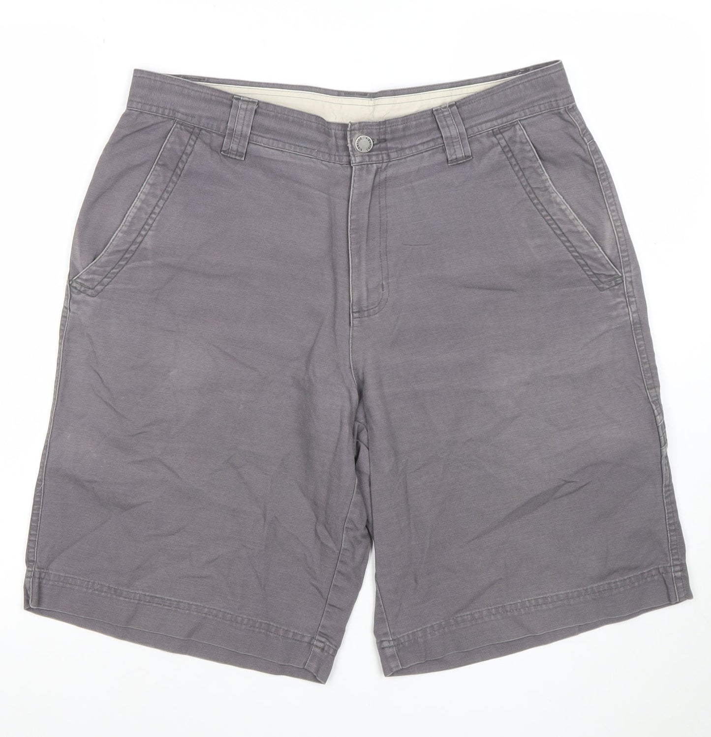 Columbia Men's Grey Cargo Shorts Size 34 Cotton Casual Outdoor