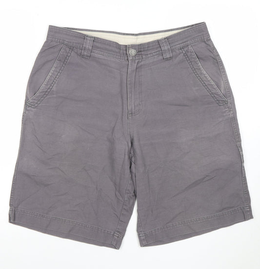 Columbia Men's Grey Cargo Shorts Size 34 Cotton Casual Outdoor