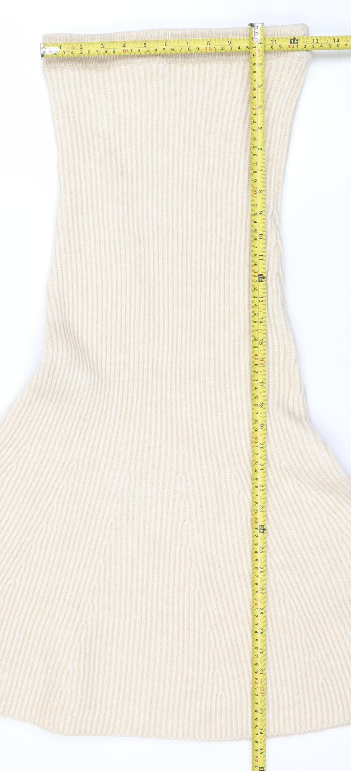 H&M Women Beige Knit A-Line Midi Skirt XS