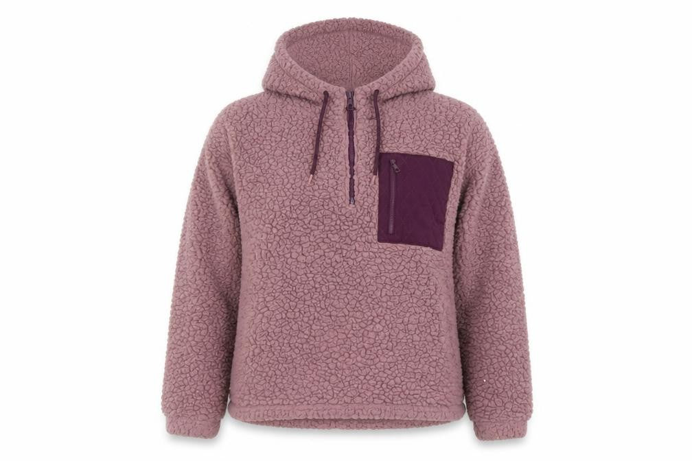 St Bernard for Dunnes Stores Women Dark Rose Hooded Fleece Pullover Large