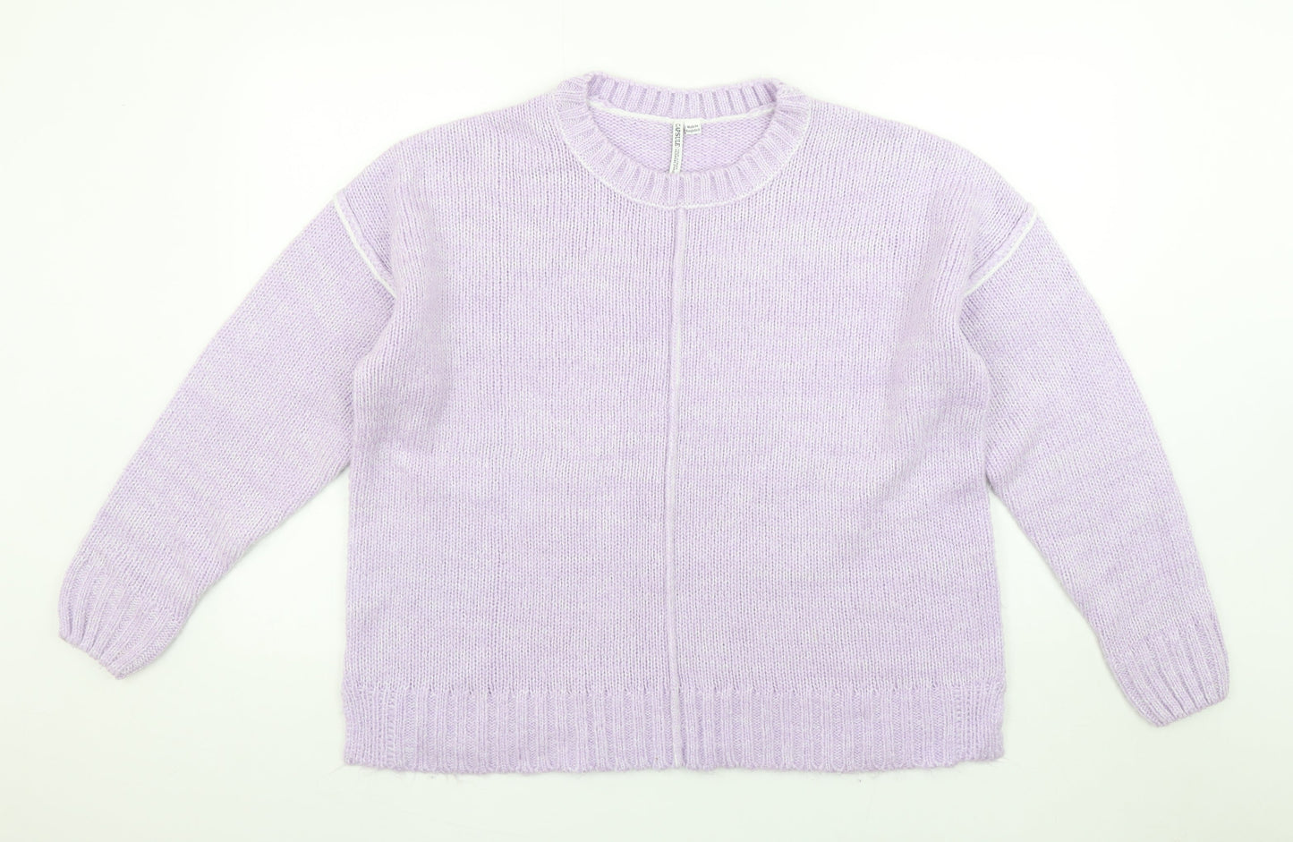 Capsule Womens Lilac Knit Pullover Jumper Size S Crew Neck Soft Knit