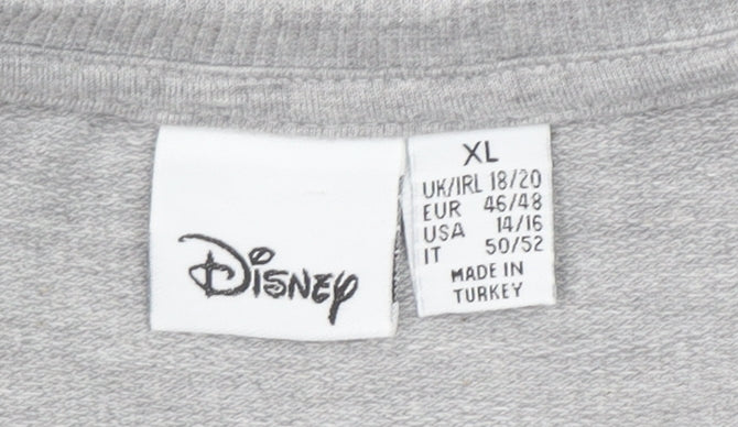 Disney Women Grey Eeyore Sweatshirt XL Cotton Blend Pullover