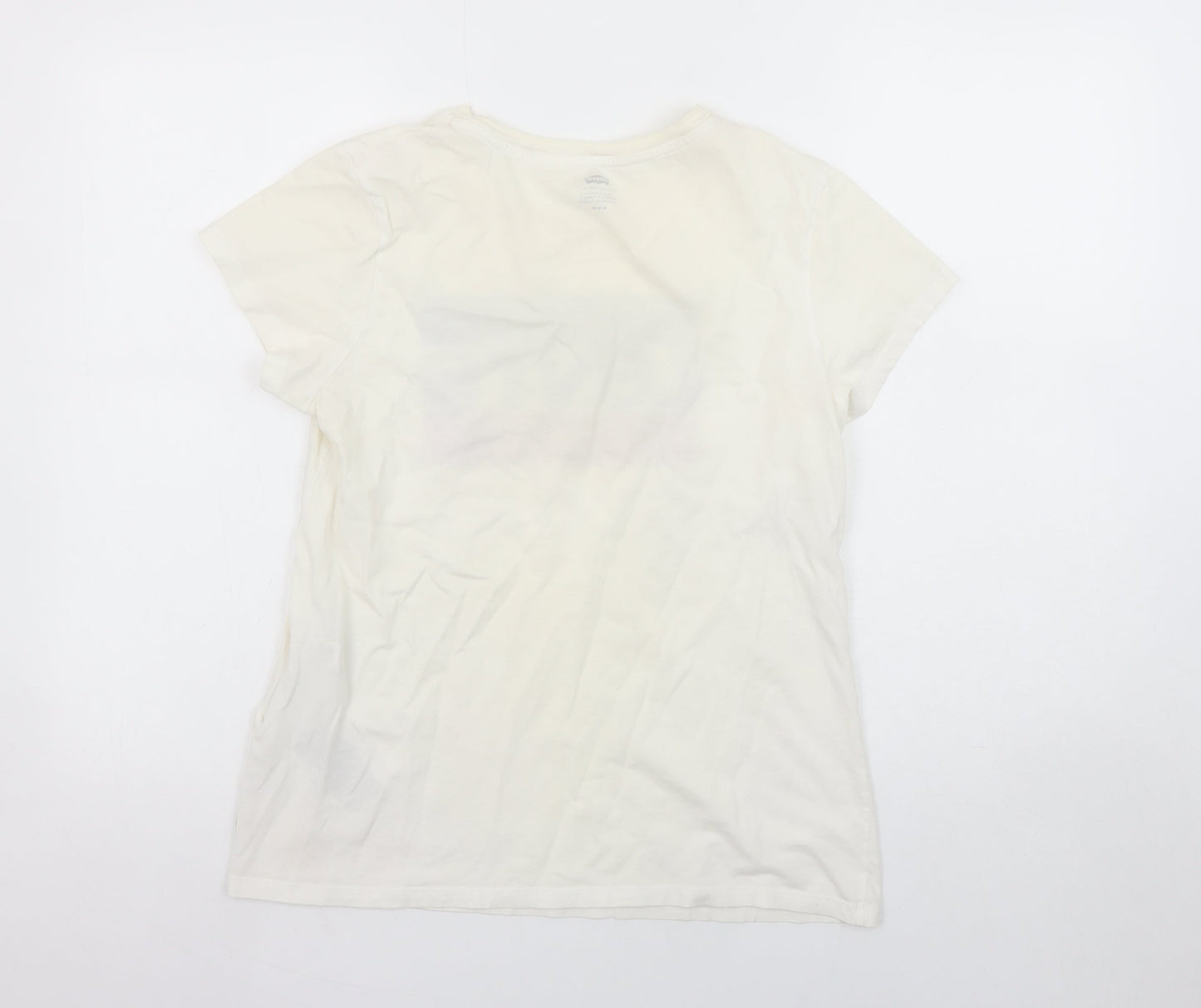 Levi's Women's Ivory Logo Print Cotton Short Sleeve T-Shirt Size M