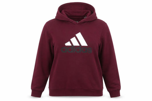 Adidas Women's Burgundy Pullover Hoodie XL Cotton Blend Logo Sport Essential