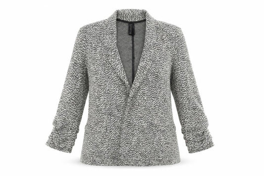 Next Women Grey Animal Print Single-Breasted Suit Jacket Size 12