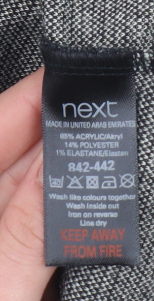 Next Women Grey Animal Print Single-Breasted Suit Jacket Size 12