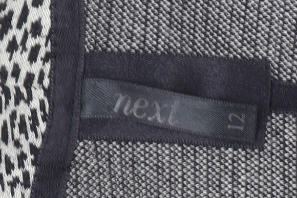 Next Women Grey Animal Print Single-Breasted Suit Jacket Size 12