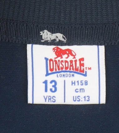 Lonsdale Boys Blue Full Zip Sweatshirt 13 Years Sports Track Top