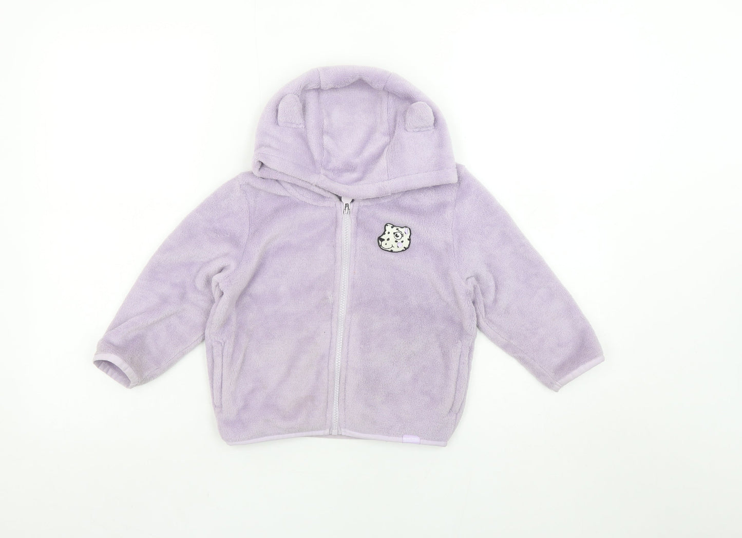 Regatta Girls Purple Fleece Full Zip Hoodie 4 Years Outdoor Hooded Jacket
