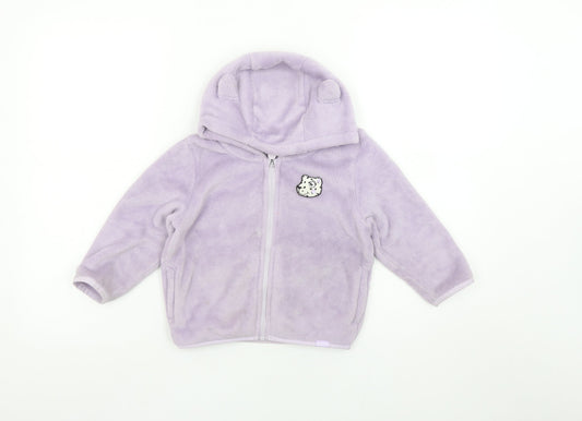 Regatta Girls Purple Fleece Full Zip Hoodie 4 Years Outdoor Hooded Jacket