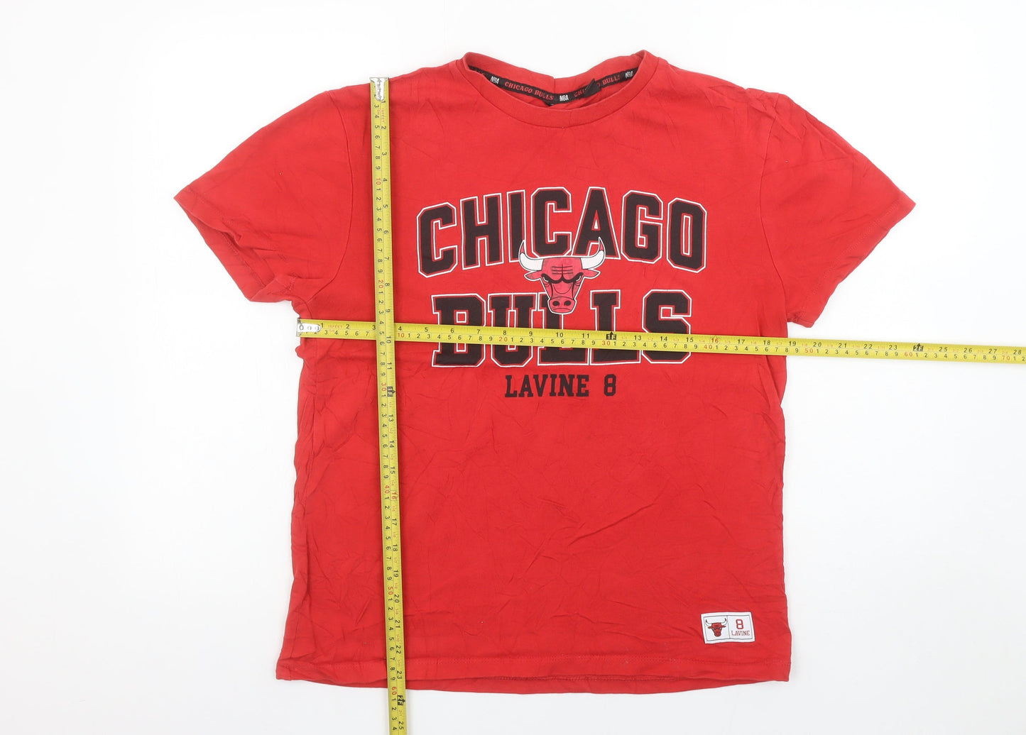Primark Women Red Chicago Bulls Lavine 8 Graphic T-Shirt XS