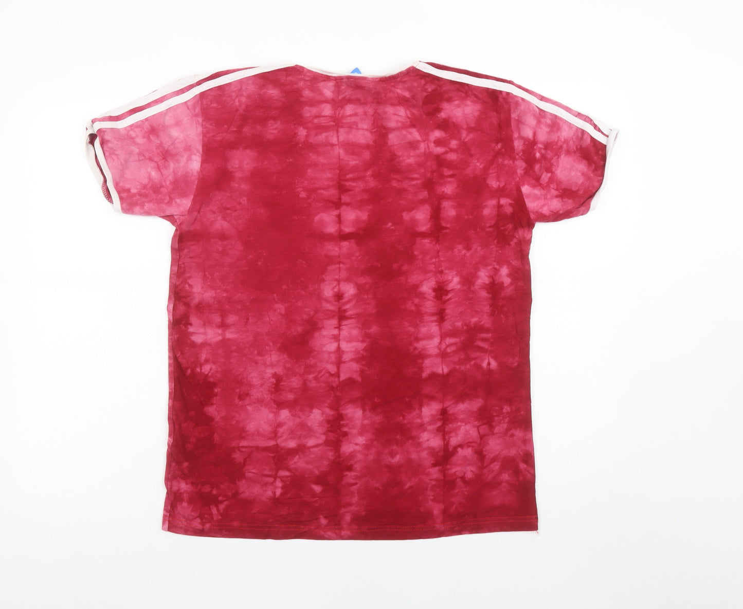 Adidas Womens Pink Tie-Dye Cotton Short Sleeve T-Shirt Size S
