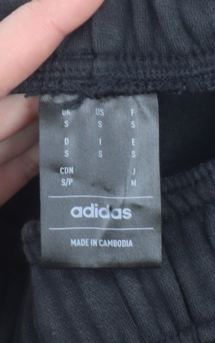 Adidas Men's Black Small Jogger Trousers Elastic Waist Sweatpants