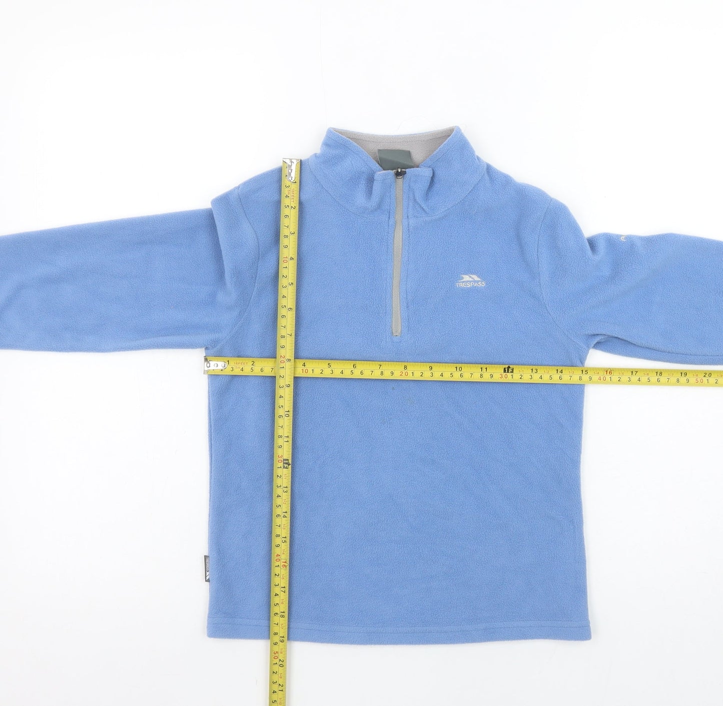 Trespass Girls Blue Fleece 1/4 Zip Pullover Sweatshirt 7-8 Years