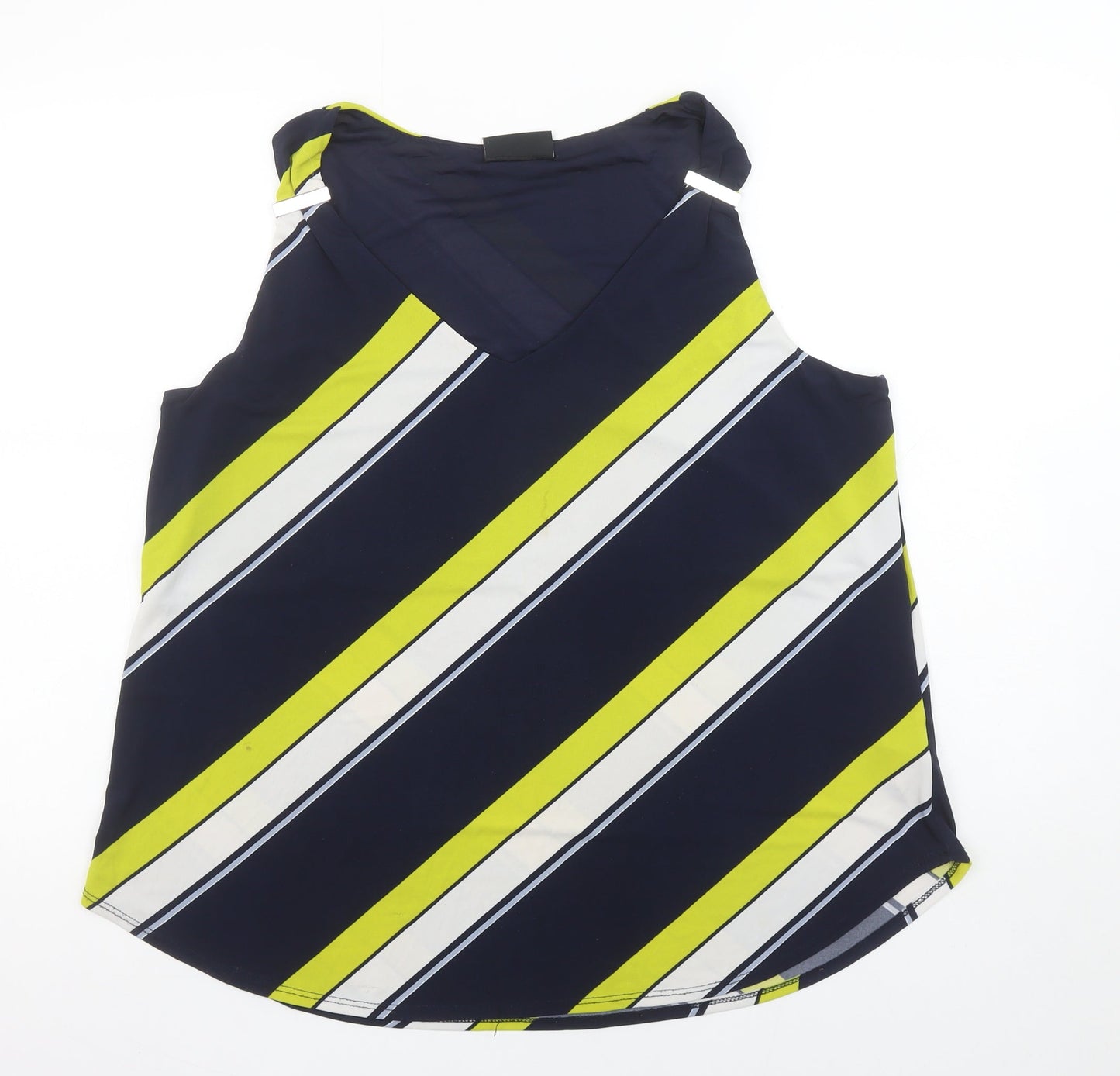 Wallis Women’s Multicoloured Striped V-Neck Sleeveless Blouse Size 16
