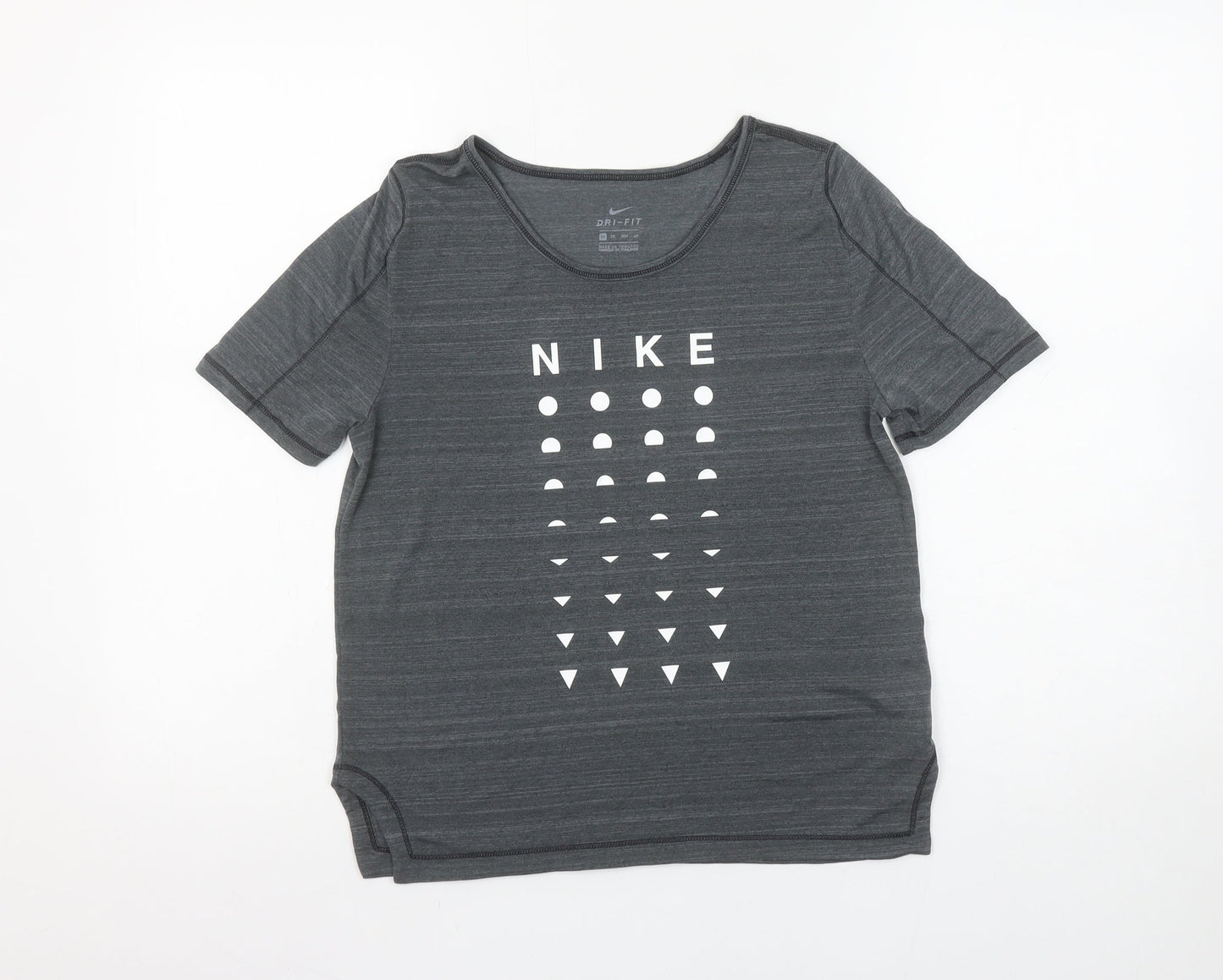 Nike Women’s Grey Dri-Fit Short Sleeve T-Shirt XS Athletic Tee