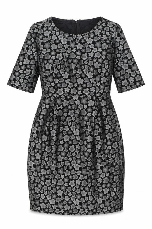 Great Plains Women’s Black Floral Sheath Dress Size 12 Knee Length