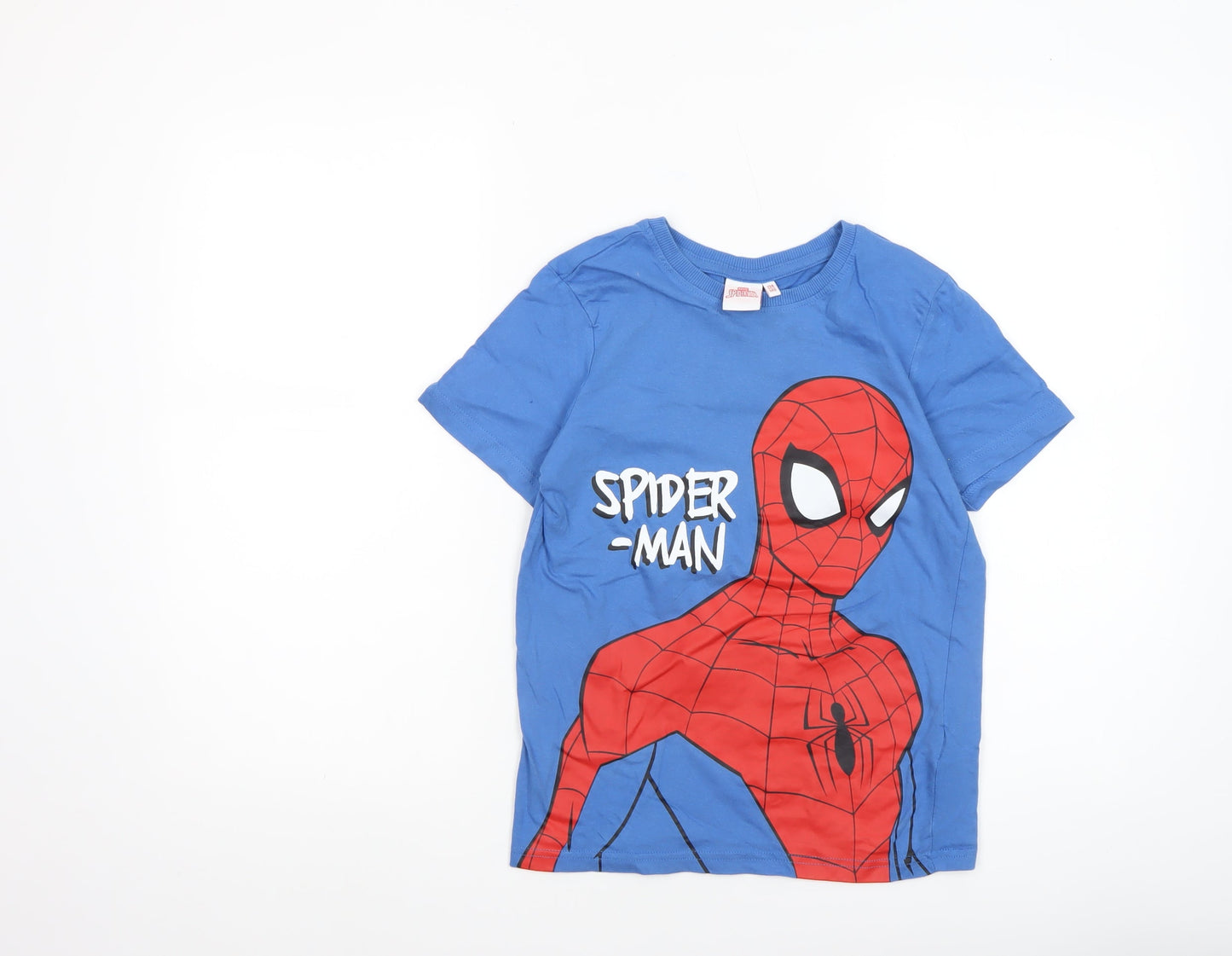 Marvel Spider-Man Boys Blue 9-10 Years Cotton Short Sleeve T-Shirt