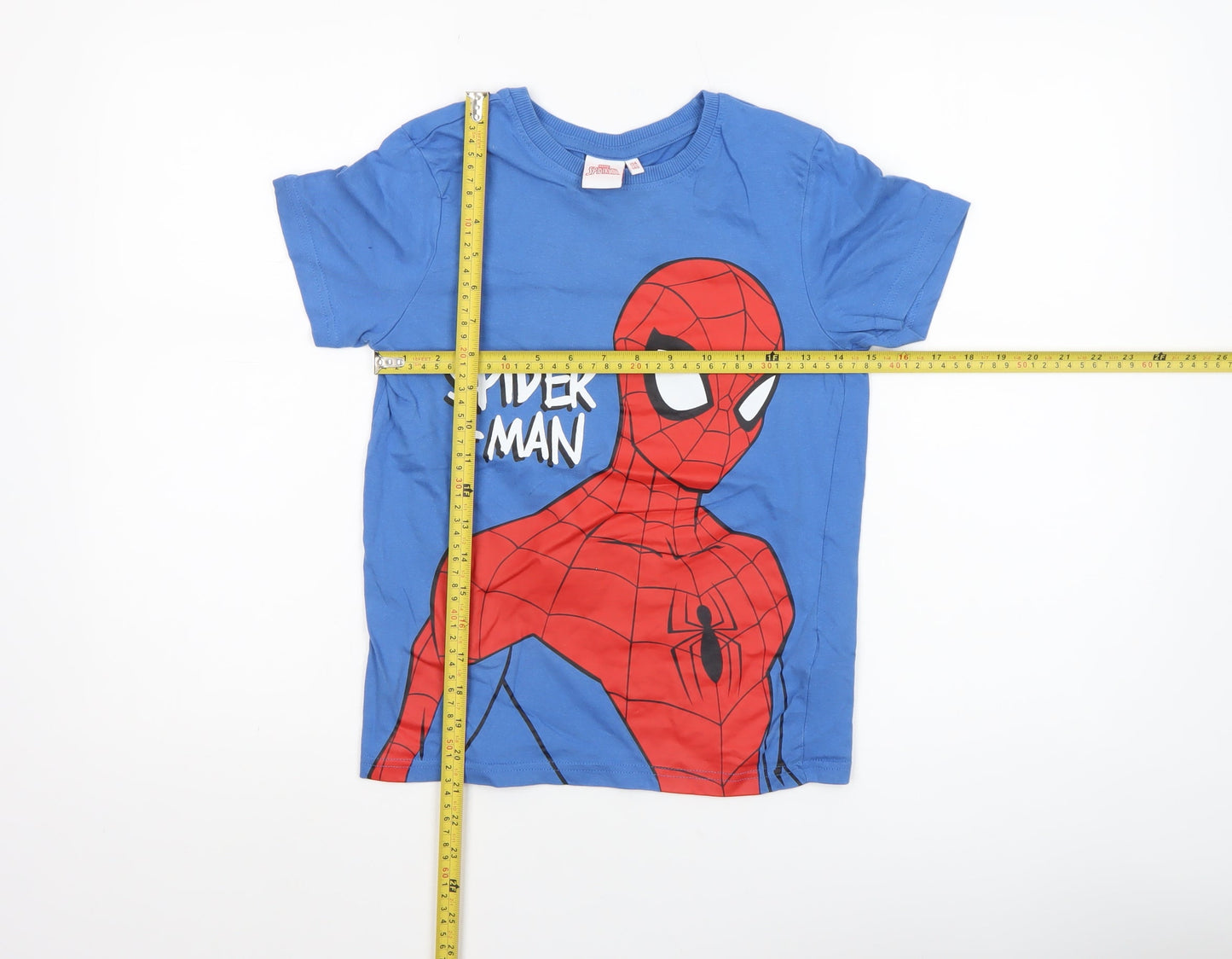 Marvel Spider-Man Boys Blue 9-10 Years Cotton Short Sleeve T-Shirt