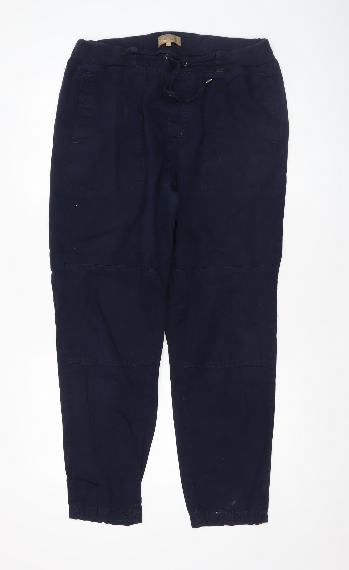 NOOM Women’s Blue Cotton Jogger Trousers Size 14