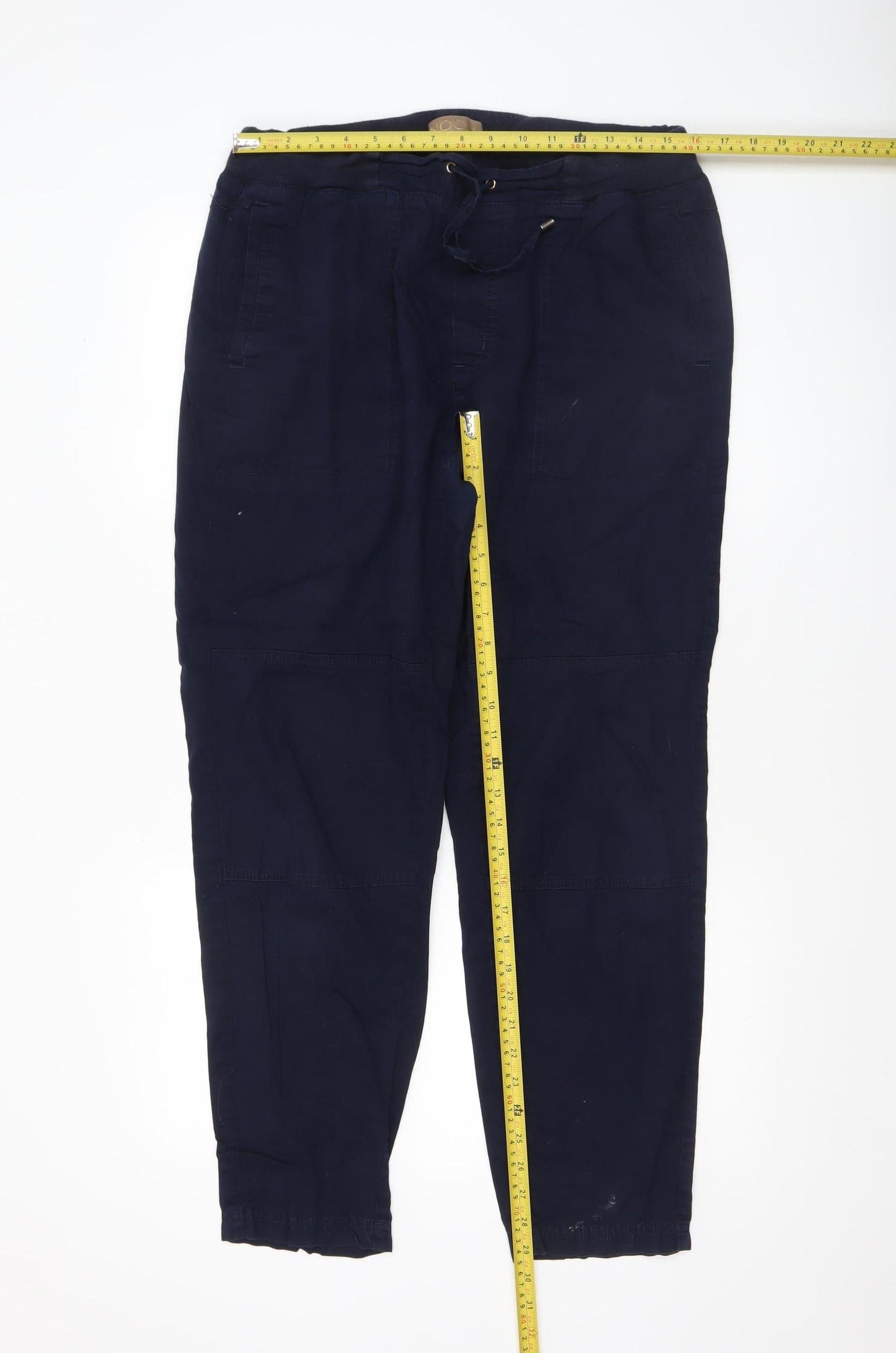 NOOM Women’s Blue Cotton Jogger Trousers Size 14