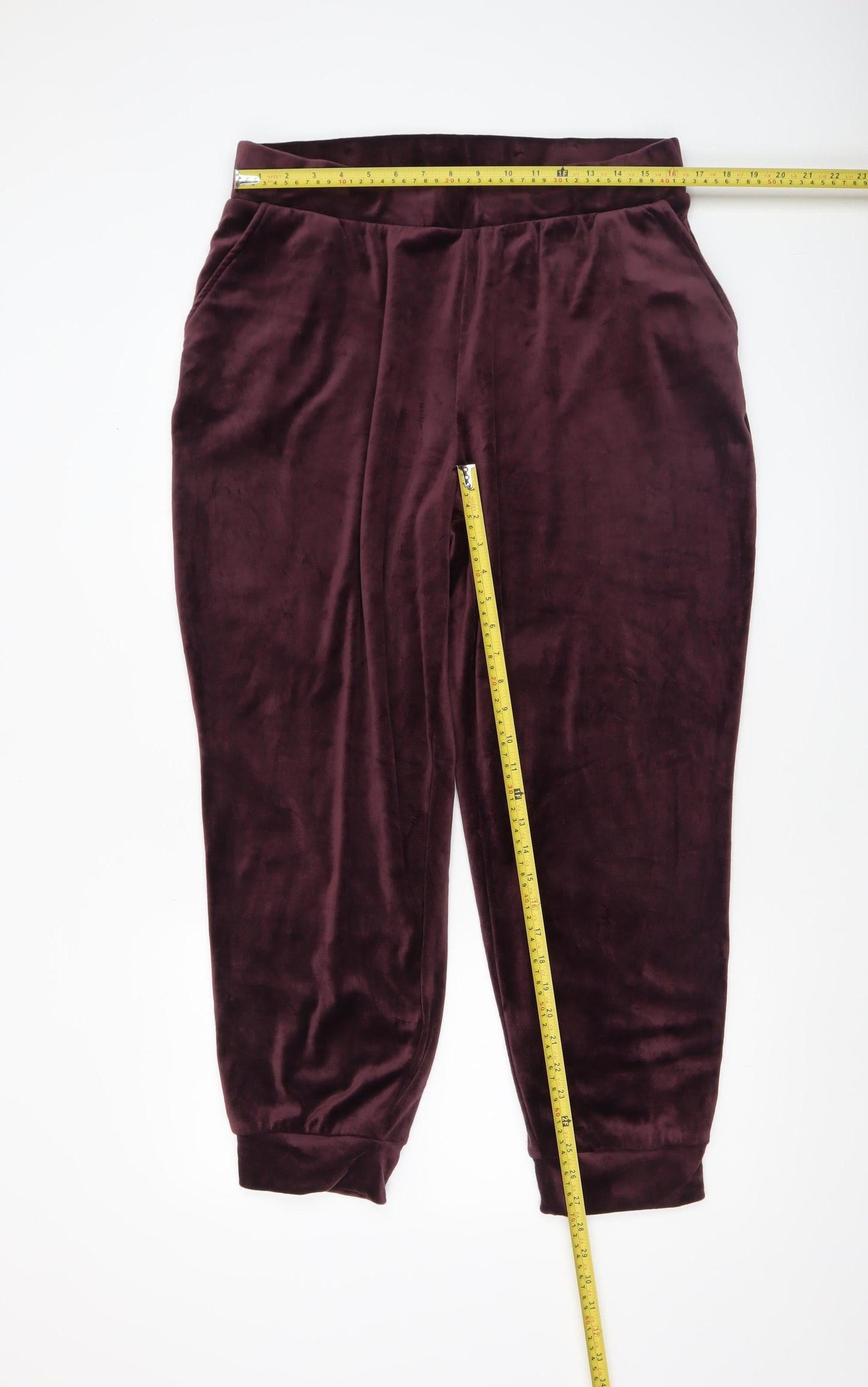Magaschoni Women's Purple Velour Jogger Trousers XL
