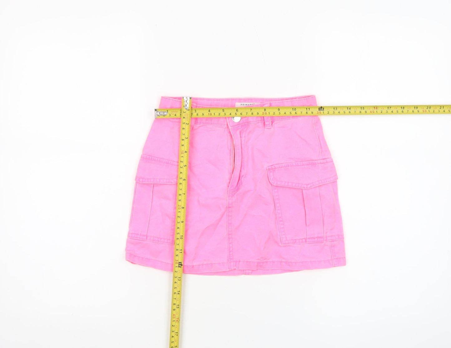 Primark Teens Pink Cotton Cargo Short Skirt 7-8 YRS