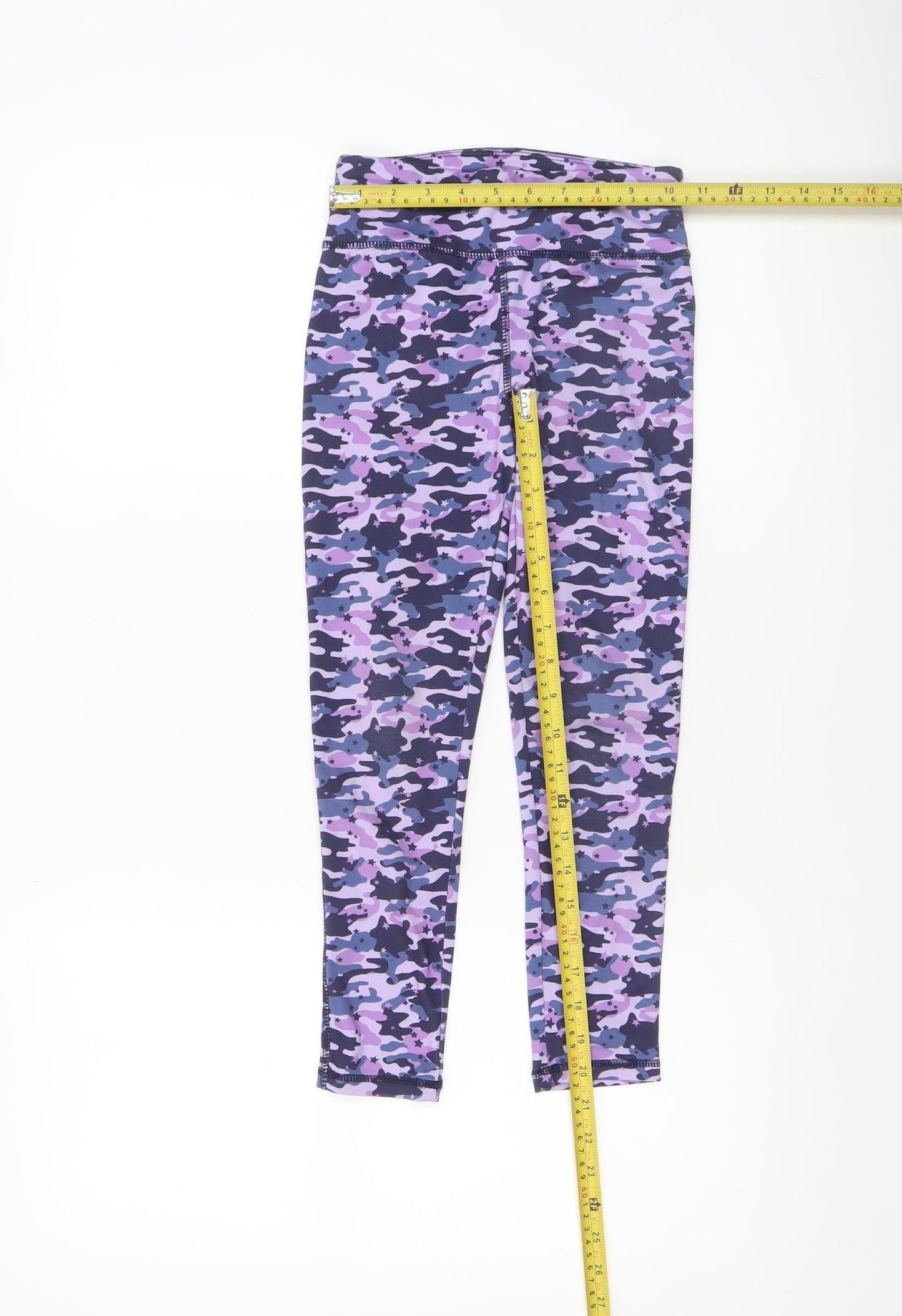 Dunnes Stores Girls Multicoloured Camouflage Leggings 7 Years Slim Fit Activewear