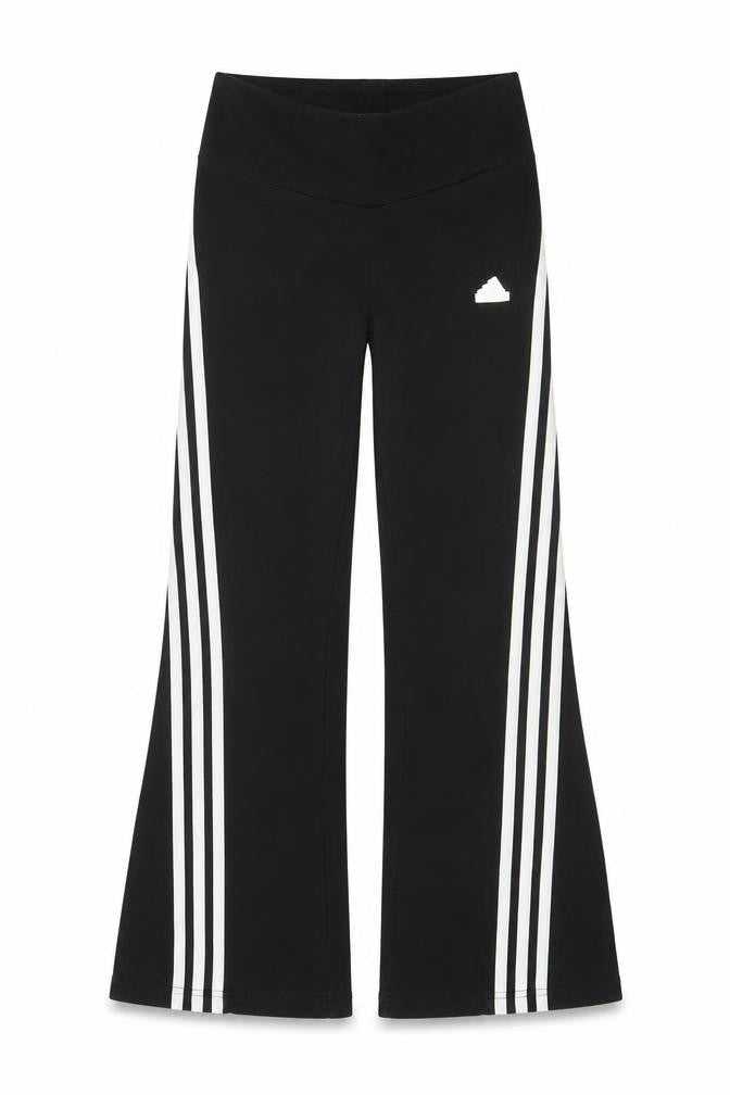 Adidas Girls Black Striped Jogger Trousers 9-10 Years Cotton Blend