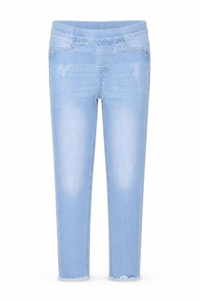 Denim Co. Girls Blue Jegging Jeans Size 7-8 Years Light Wash Stretch Denim