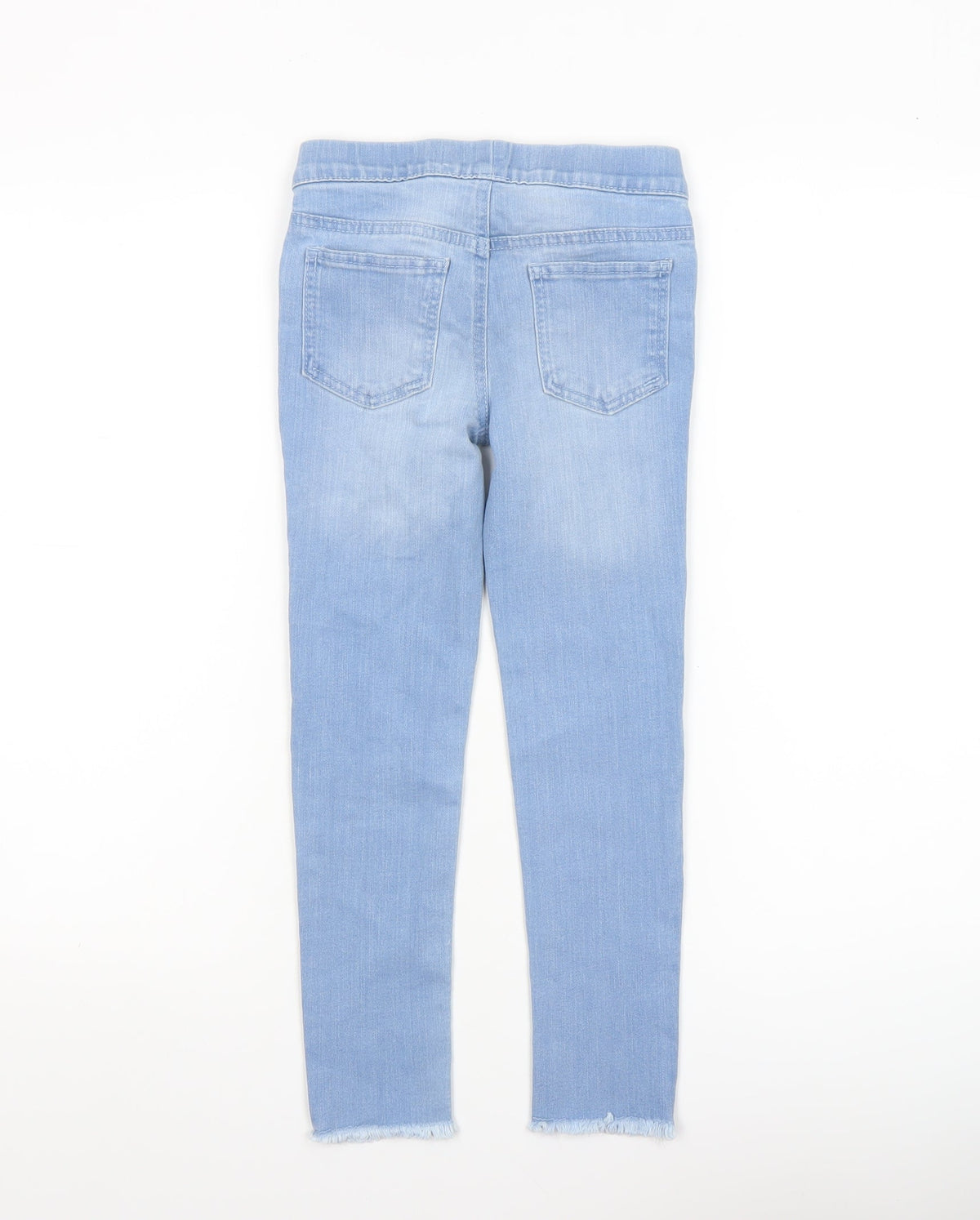 Denim Co. Girls Blue Jegging Jeans Size 7-8 Years Light Wash Stretch Denim