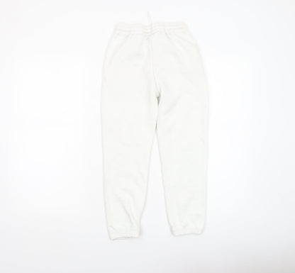 Disney Mickey & Friends Girls White Jogger Trousers 7-8 Years Chip & Dale Print
