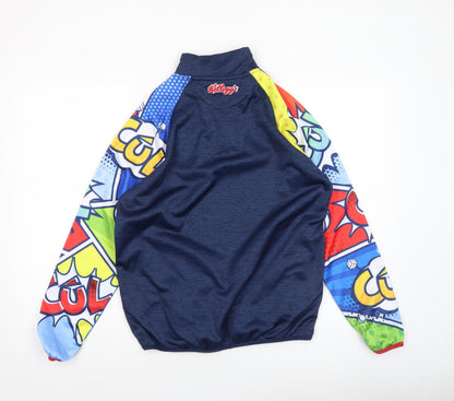 Close-up detail of McKeever boys’ multicoloured 5 years 1/4 zip gaa kellogg’s pullover top