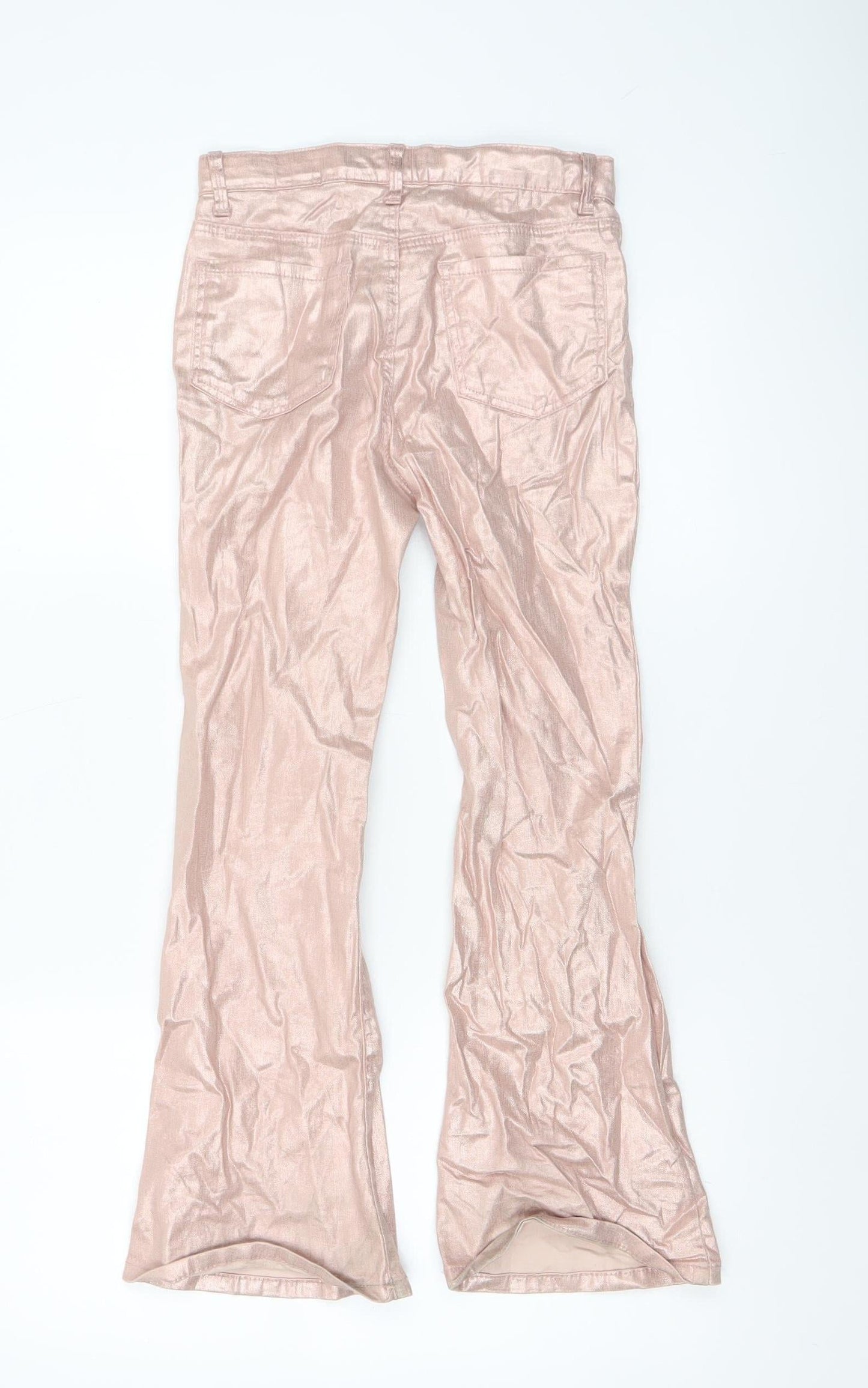 OshKosh B'gosh Girls Pink Shiny Chino Trousers Size 10 Years