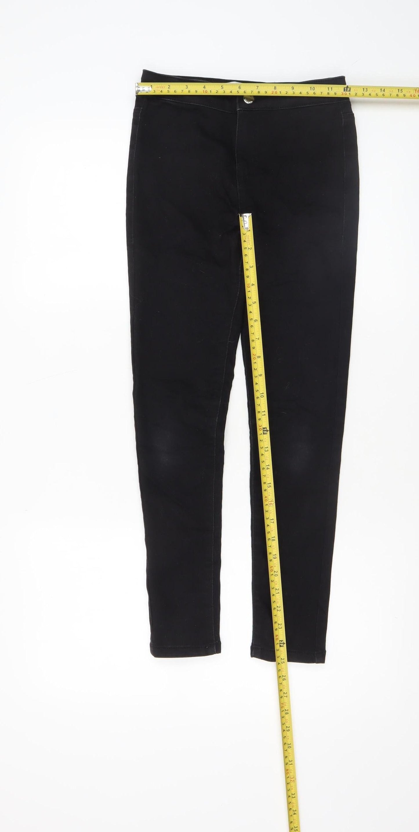 Denim Co Girls Black Super Skinny Jeans 9-10 Years Stretch Fit