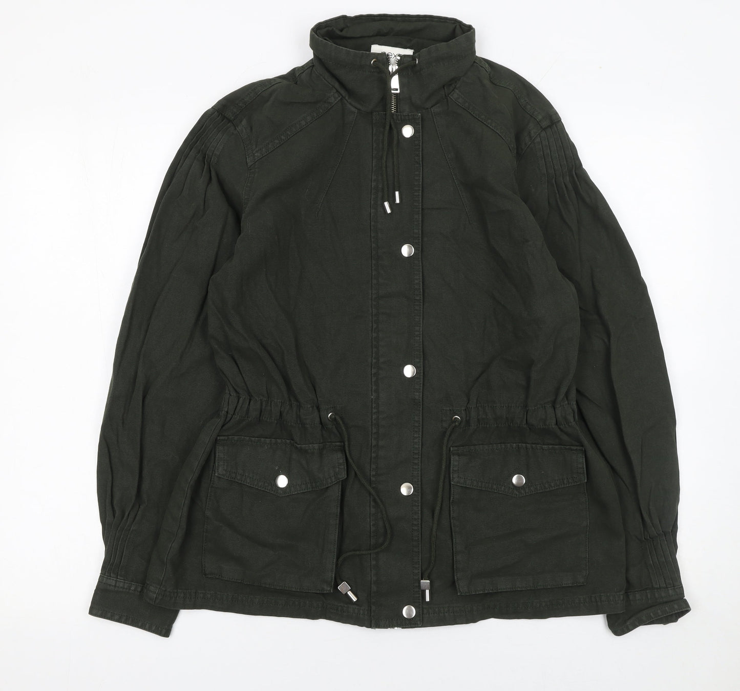 Next Women Green Cotton Anorak Jacket UK 10 Casual Spring Style
